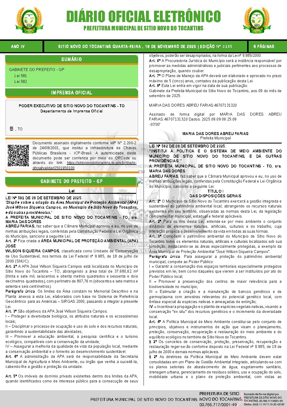 Diário Oficial - Edição 195