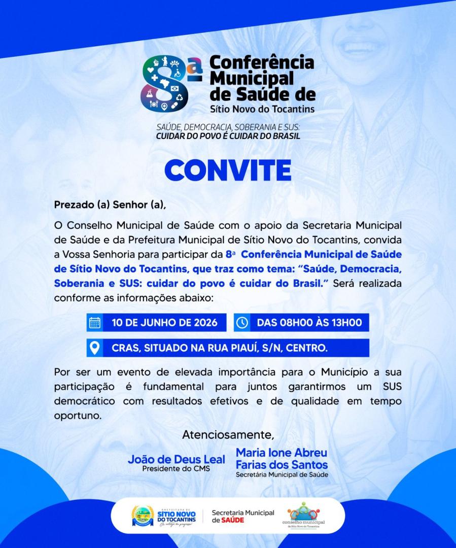 CONVITE - 8° Conferência Mun. de Saúde