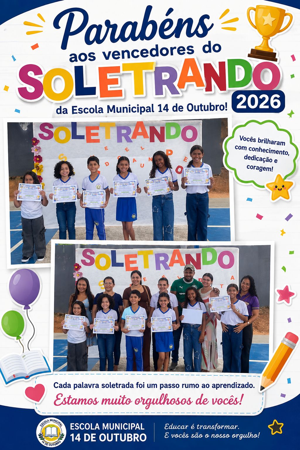 Projeto Soletrando da Escola 14 de Outubro
