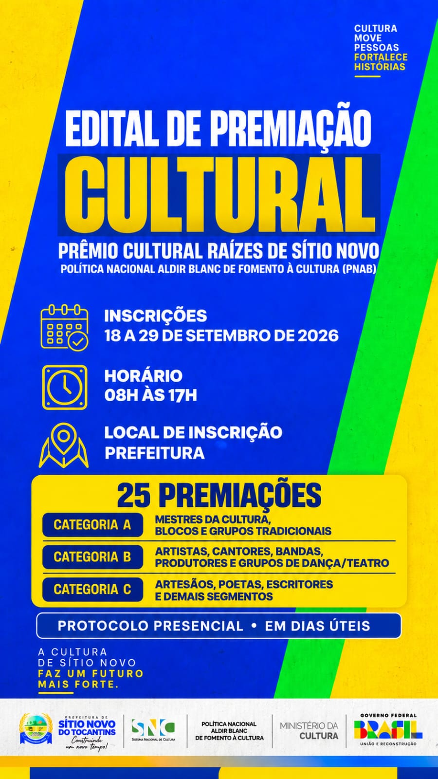 ATENÇÃO, FAZEDORES DE CULTURA DE SÍTIO NOVO DO TOCANTINS!