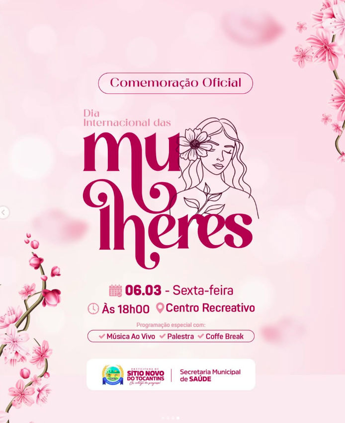 🌸 Programação Especial – Dia das Mulheres