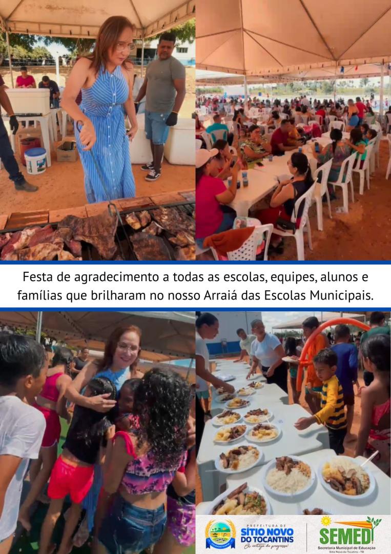 Festa de agradecimento a todas as escolas, equipes, alunos e famílias que brilharam no nosso Arraiá das Escolas Municipais.