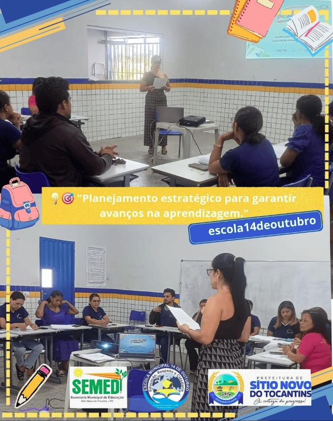 Planejamento estratégico garante avanços na aprendizagem na Escola 14 de Outubro