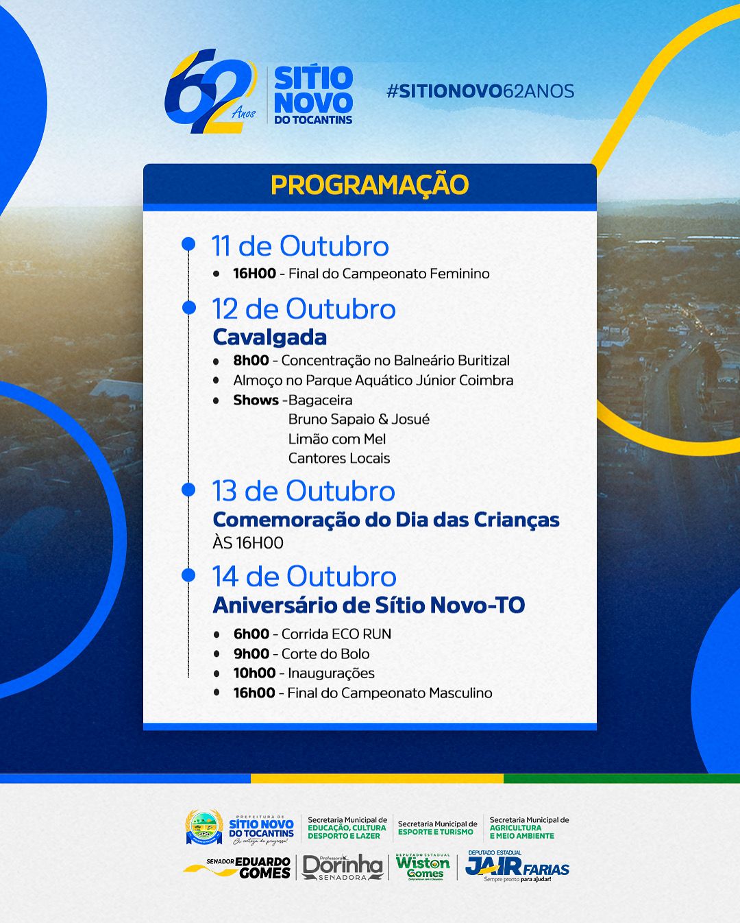 PROGRAMAÇÃO - SÍTIO NOVO 62 ANOS